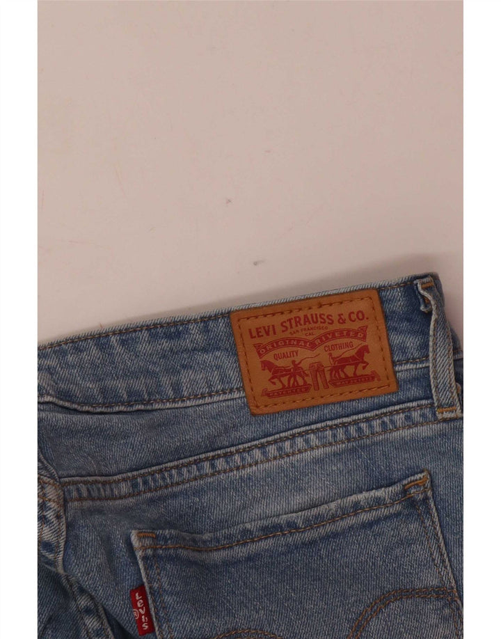 Levi's Womens 711 Distressed Slim Jeans W27 L28 Blue Cotton