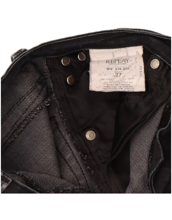 Replay Womens Skinny Jeans W27 L29 Navy Blue