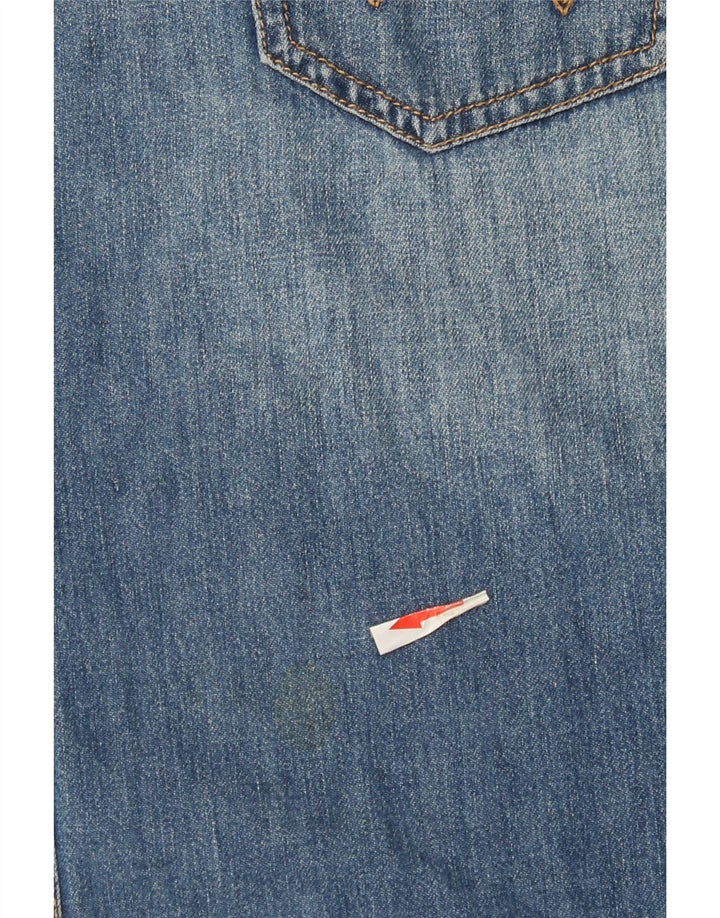 Wrangler Mens Regular Fit Denim Shirt XL Blue Cotton