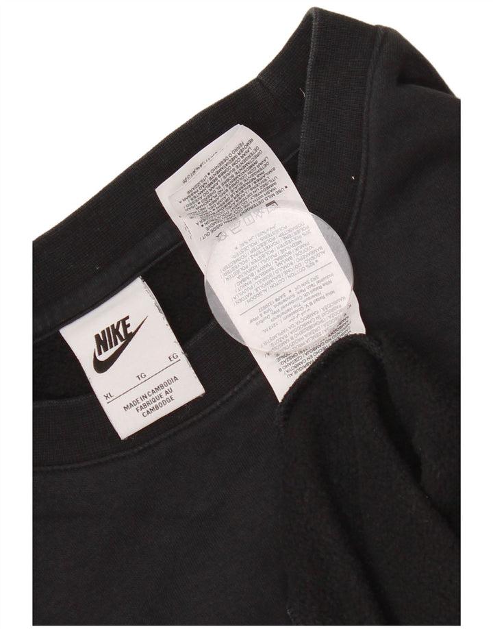Nike Mens Graphic Sweatshirt Jumper XL Black Cotton