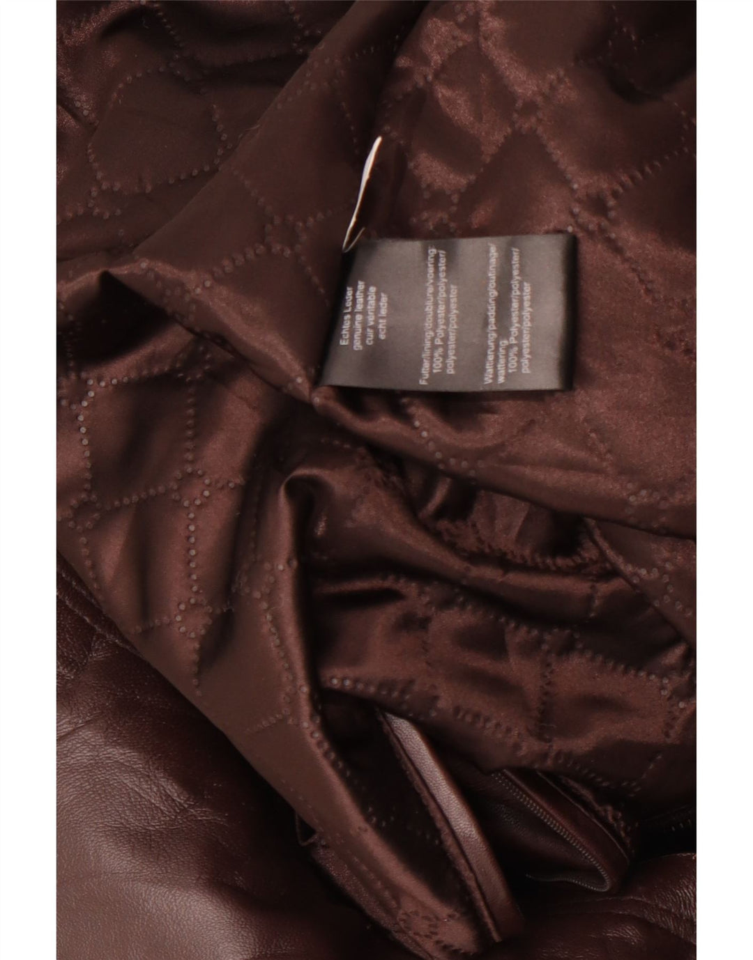 Vintage Womens Leather Coat UK 20 2XL Brown Leather