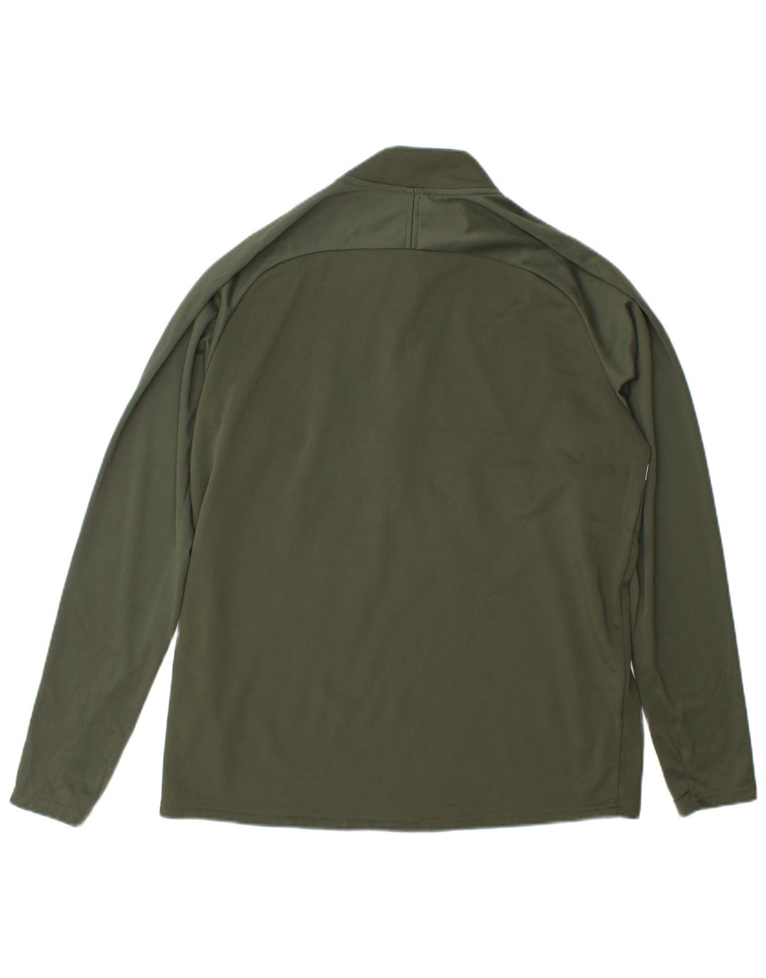 Nike Mens Dri Fit Zip Neck Pullover Tracksuit Top Large Green Polyester