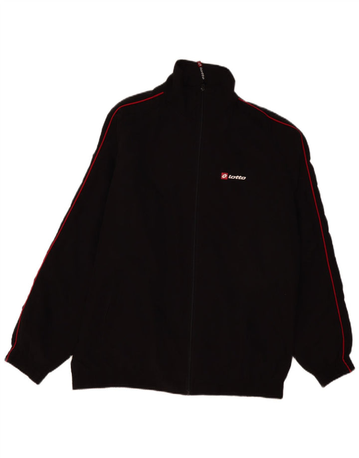 Lotto Mens Tracksuit Top Jacket XL Black Polyester