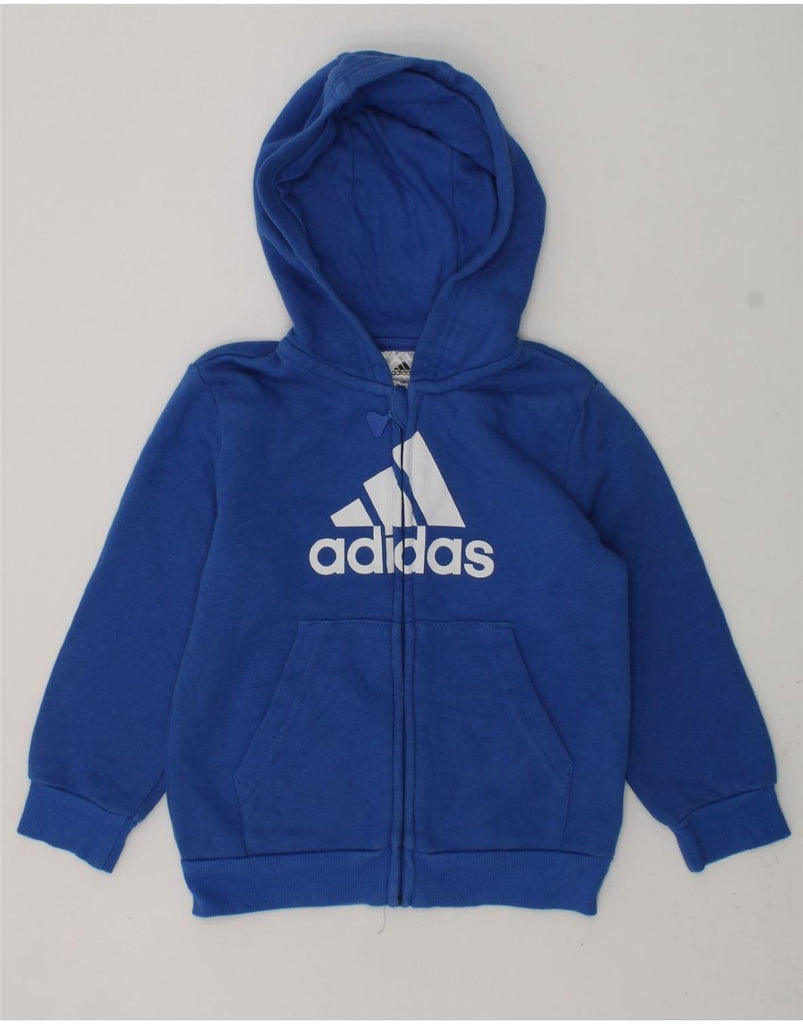 ADIDAS Baby Boys Graphic Zip Neck Jumper Sweater 18-24 Months Blue Cotton | Vintage Adidas | Thrift | Second-Hand Adidas | Used Clothing | Messina Hembry 