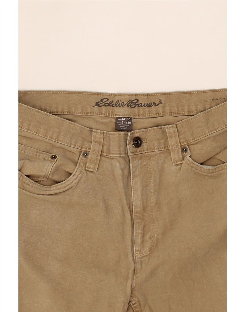 EDDIE BAUER Mens Straight Jeans W34 L27 Beige Cotton Vintage Eddie Bauer and Second-Hand Eddie Bauer from Messina Hembry 