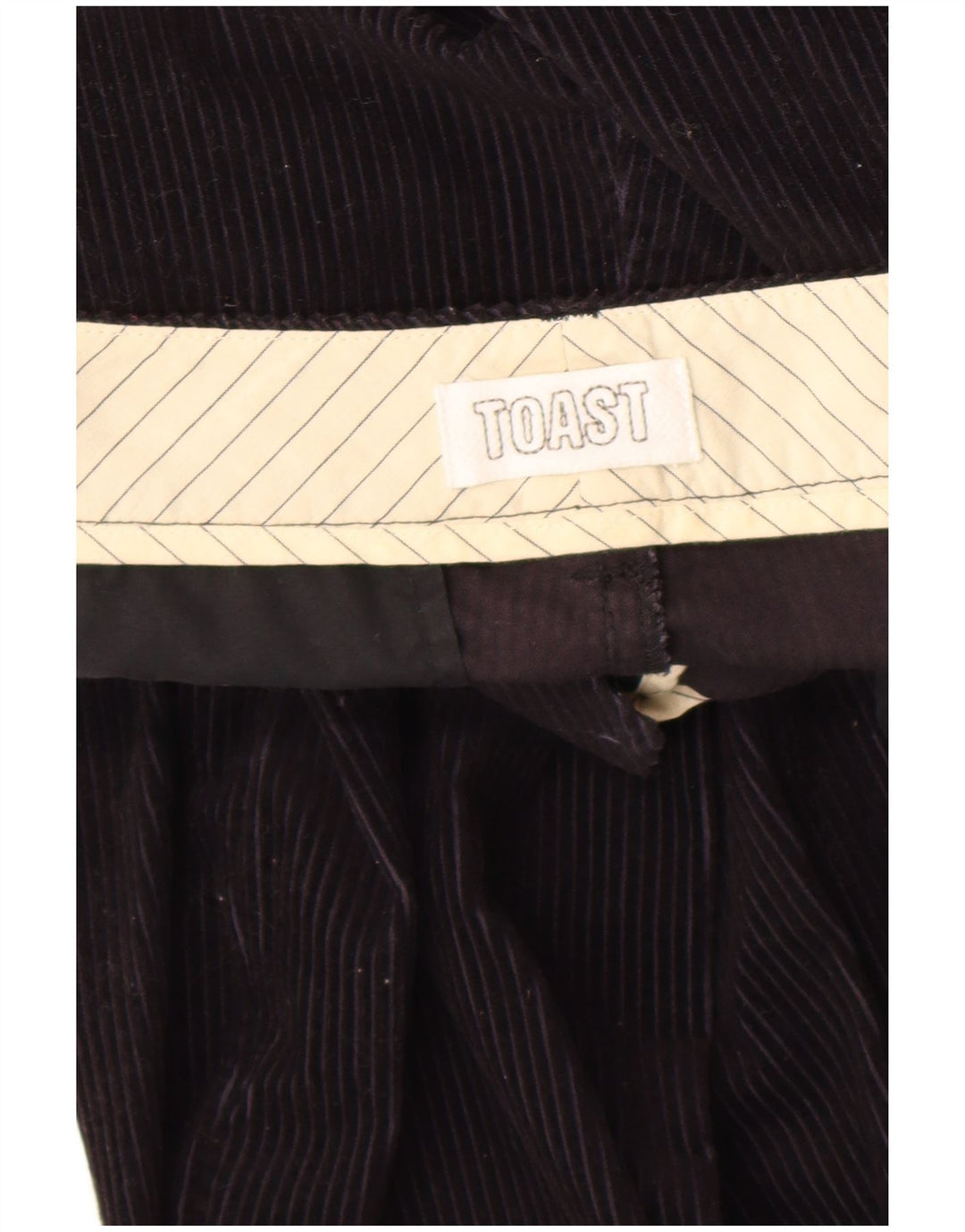 Toast Womens Straight Corduroy Trousers W30 L31 Black Cotton