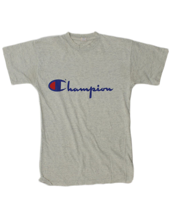 CHAMPION Boys Graphic T-Shirt Top 11-12 Years Large Grey Flecked Cotton