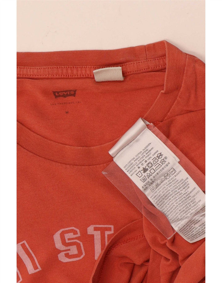 Levi's Mens Graphic T-Shirt Top Medium Orange Cotton