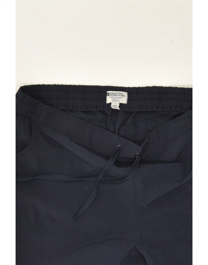 MOUNTAIN WAREHOUSE Womens Tracksuit Trousers UK 14 Large Navy Blue | Vintage Mountain Warehouse | Thrift | Second-Hand Mountain Warehouse | Used Clothing | Messina Hembry 