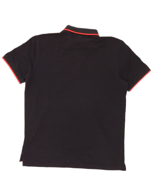 Hugo Boss Mens Polo Shirt XL Black Cotton