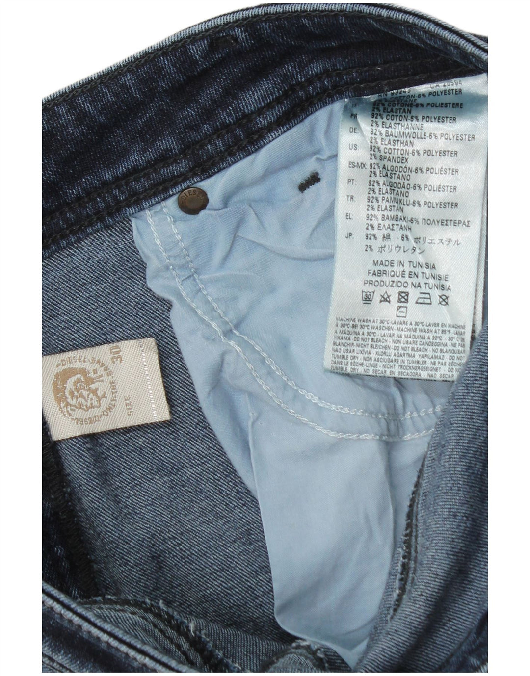 Diesel Mens Thavar Slim Jeans W30 L30 Blue Cotton