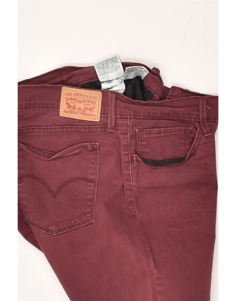 LEVI'S Womens 710 Super Skinny Jeans W33 L30  Burgundy Cotton | Vintage Levi's | Thrift | Second-Hand Levi's | Used Clothing | Messina Hembry 