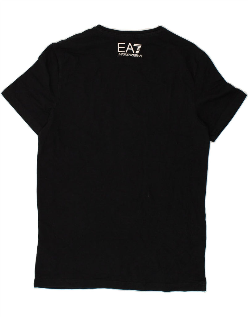 EMPORIO ARMANI Mens Graphic T-Shirt Top Medium Black Cotton | Vintage Emporio Armani | Thrift | Second-Hand Emporio Armani | Used Clothing | Messina Hembry 