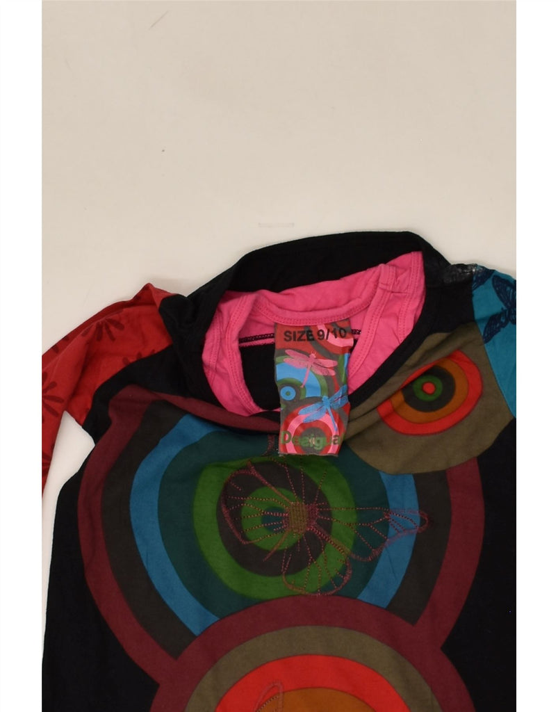 DESIGUAL Girls Graphic Top Long Sleeve 9-10 Years Multicoloured Patchwork | Vintage Desigual | Thrift | Second-Hand Desigual | Used Clothing | Messina Hembry 