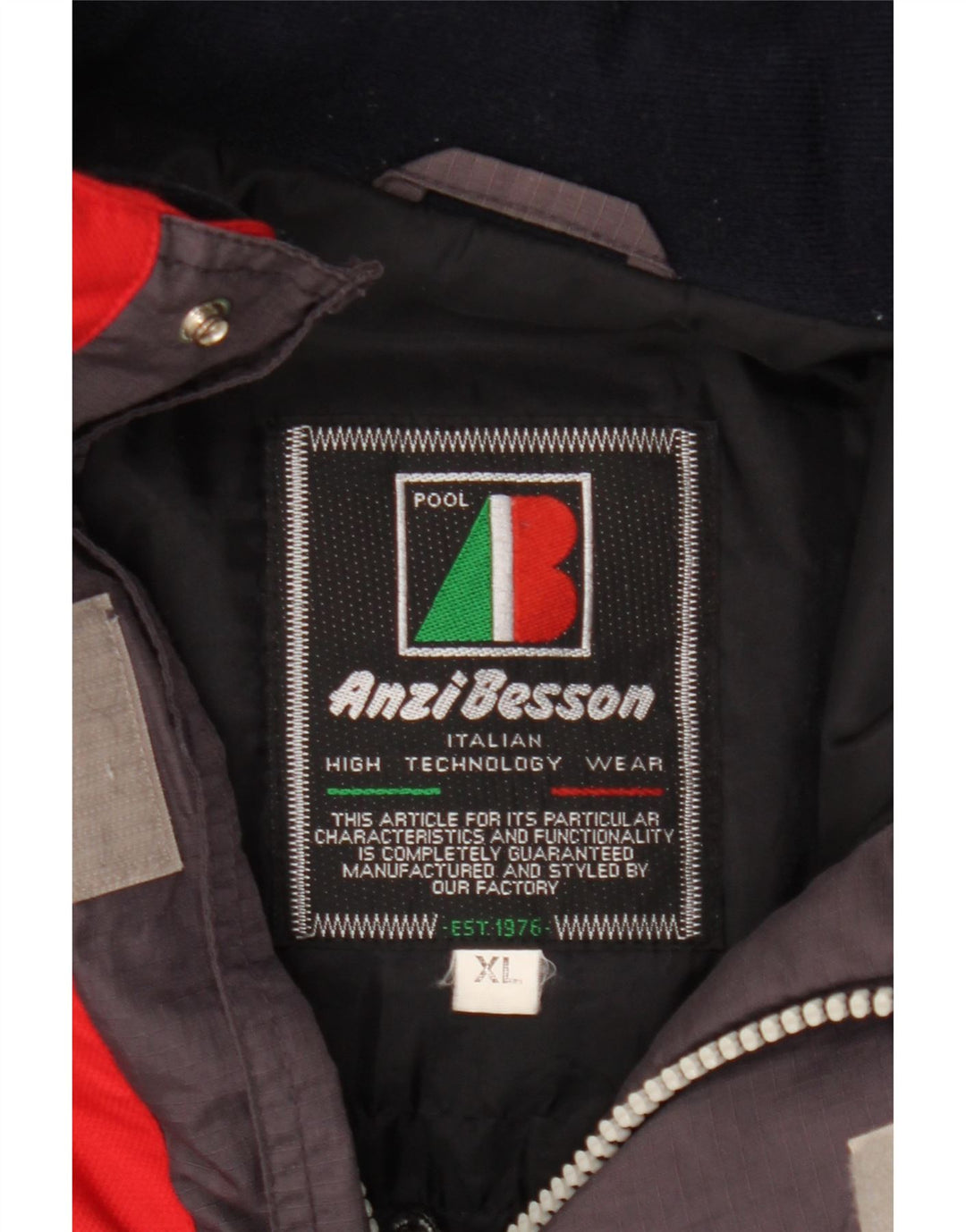 Anzi Besson Mens Windbreaker Jacket UK 42 XL Multicoloured Colourblock