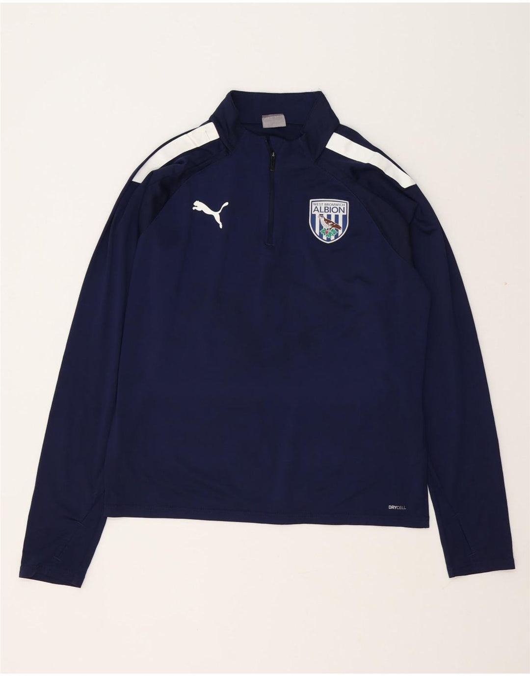 PUMA Mens Zip Neck Pullover Tracksuit Top Medium Navy Blue