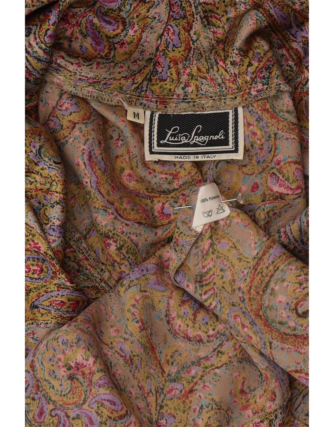 Luisa Spagnoli Womens Shirt Blouse UK 14 Medium Multicoloured Paisley