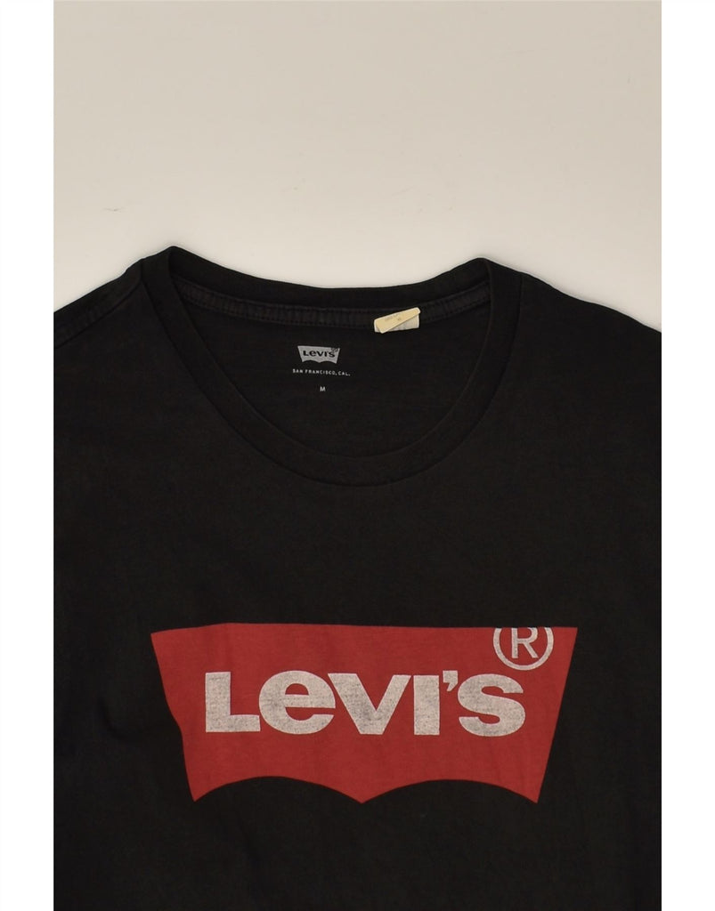 LEVI'S Mens Graphic T-Shirt Top Medium Black Cotton | Vintage Levi's | Thrift | Second-Hand Levi's | Used Clothing | Messina Hembry 