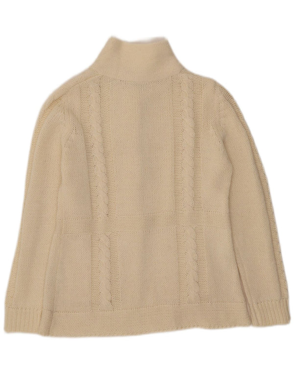 Vintage Womens Cardigan Sweater IT 42 Medium Off White Acrylic