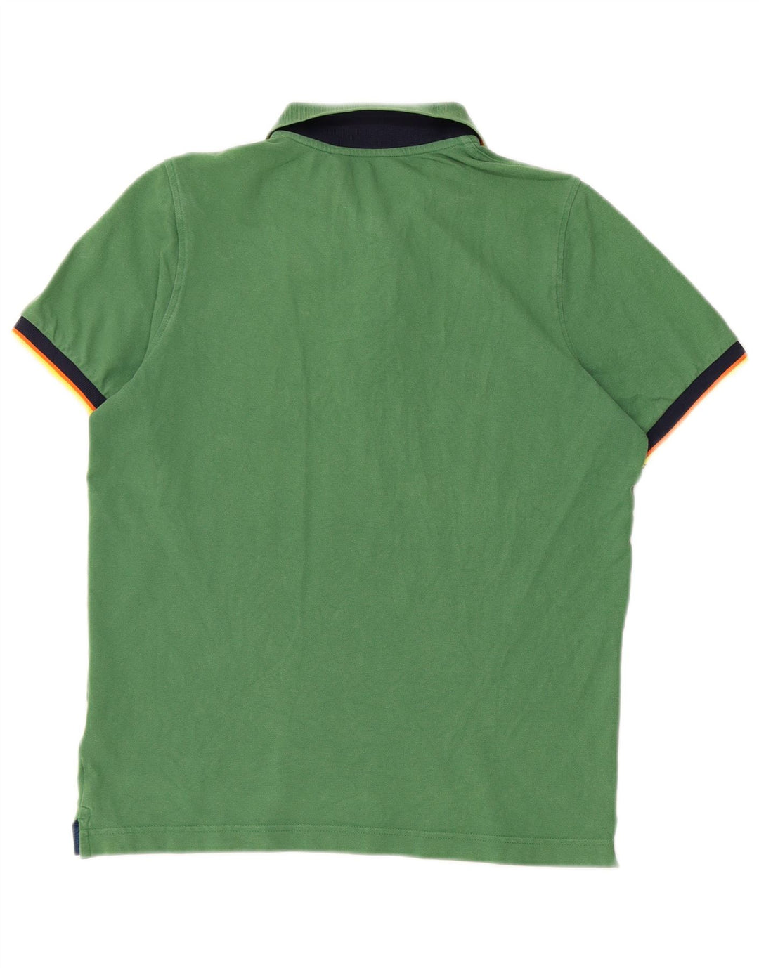 K-WAY Mens Polo Shirt Medium Green Cotton