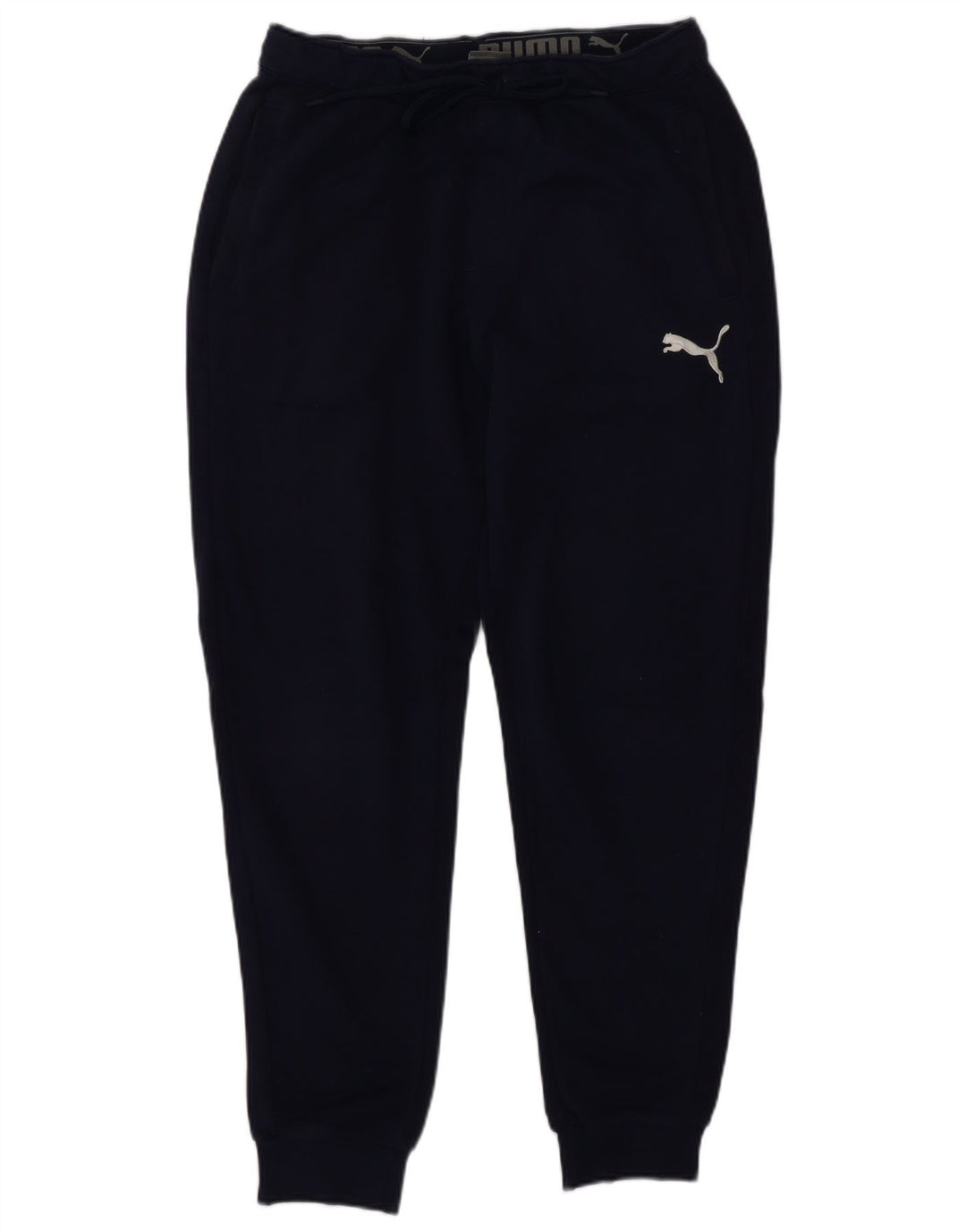 Puma Mens Tracksuit Trousers Joggers Small  Navy Blue Cotton