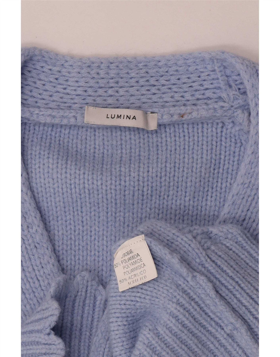 Lumina Womens Cardigan Sweater UK 16 Large Blue Polyamide