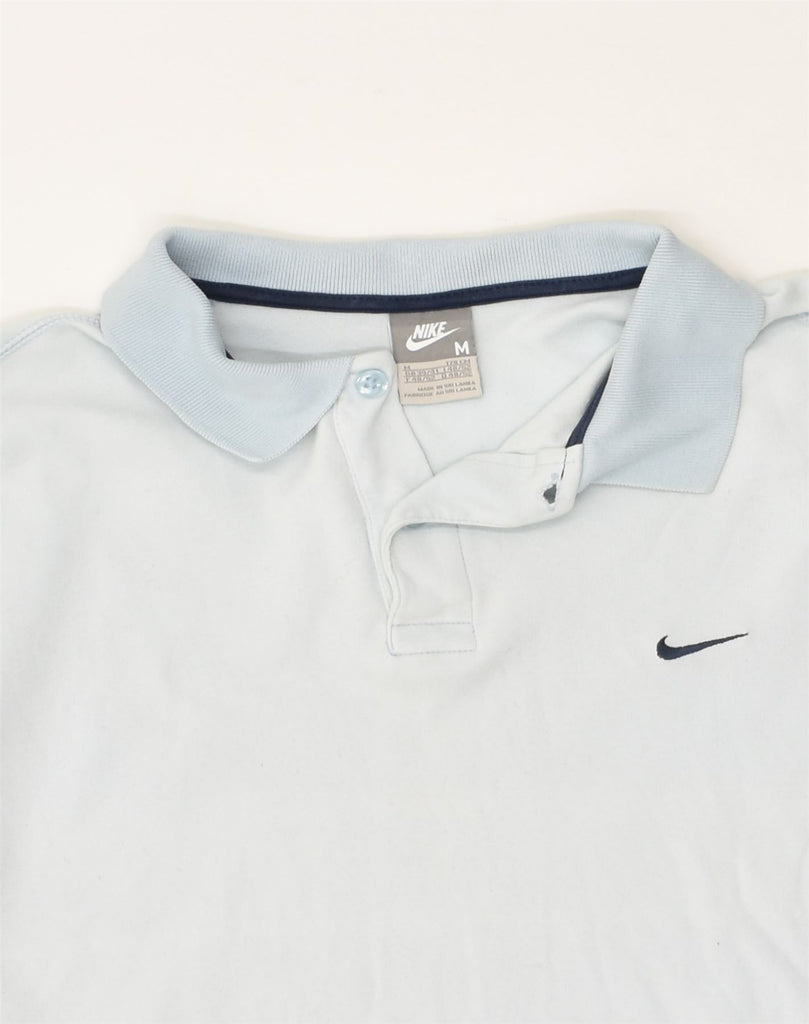 NIKE Mens Polo Shirt UK 39/41 Medium Blue Cotton | Vintage Nike | Thrift | Second-Hand Nike | Used Clothing | Messina Hembry 