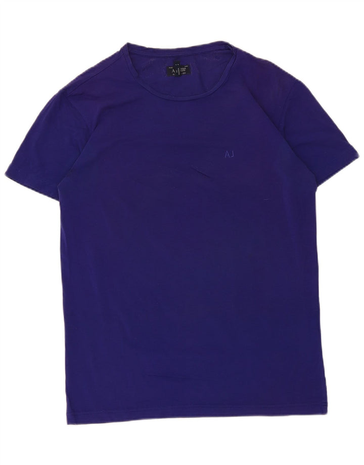 Armani Jeans Mens T-Shirt Top Small Purple Cotton