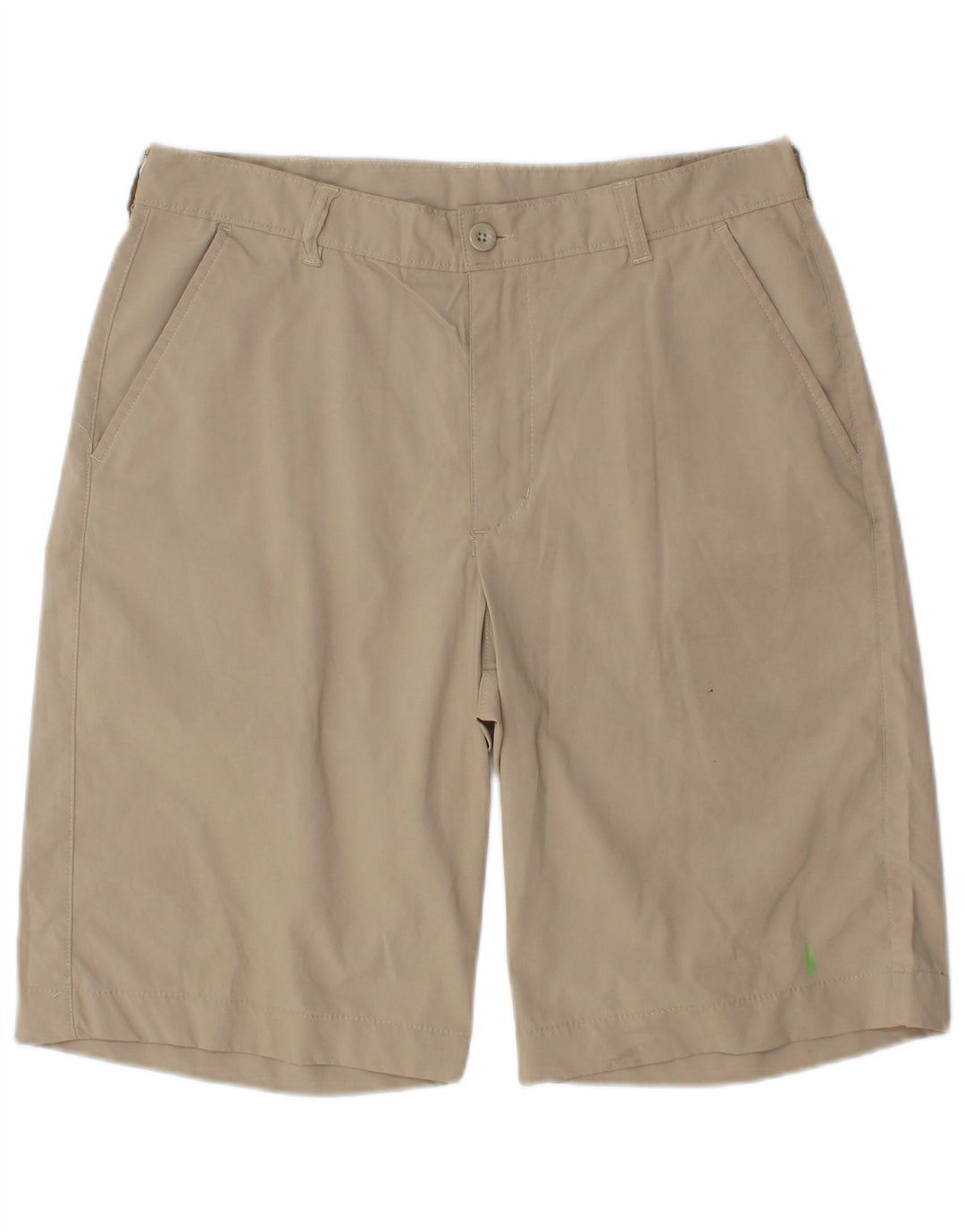 IZOD Mens Chino Shorts W32 Medium Beige Polyester