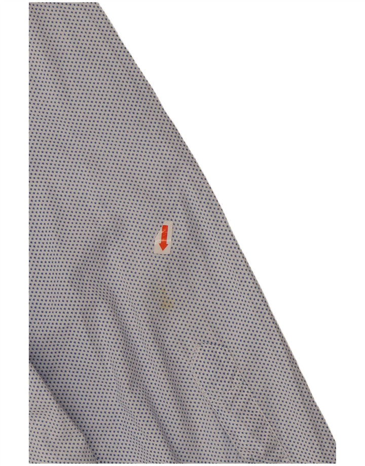 Gas Mens Shirt Large Blue Spotted Cotton