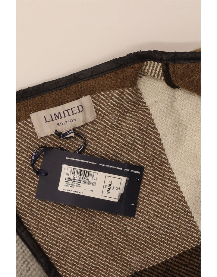 Marks & Spencer Womens Longline Overcoat UK 10 Small Multicoloured