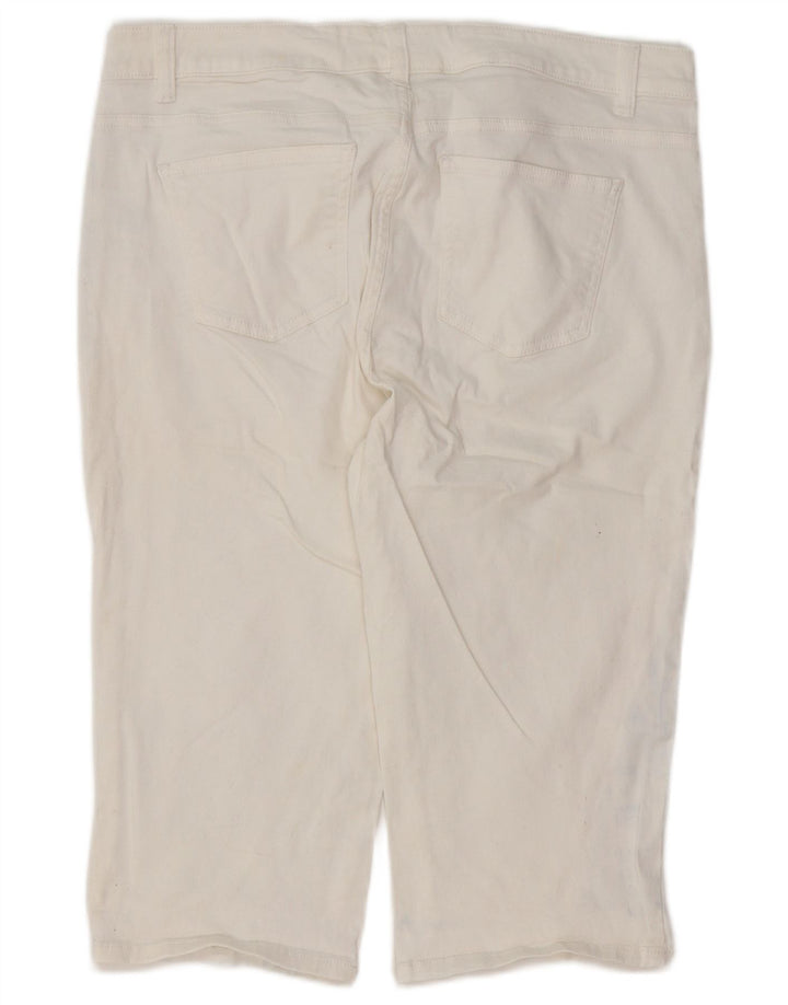 CHAPS Womens Bermuda Shorts W34 Large White Cotton