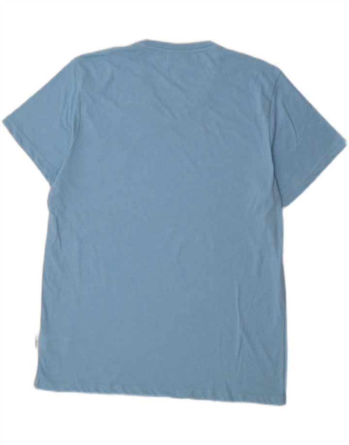 Pierre Cardin Mens T-Shirt Top 2XL Blue Polyester