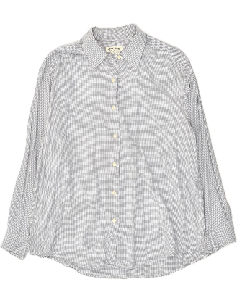 EDDIE BAUER Womens Shirt UK 18 XL Grey Gingham Cotton | Vintage Eddie Bauer | Thrift | Second-Hand Eddie Bauer | Used Clothing | Messina Hembry 