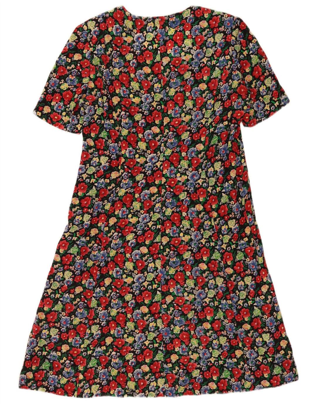 Vintage Womens A-Line Dress UK 14 Medium Multicoloured Floral