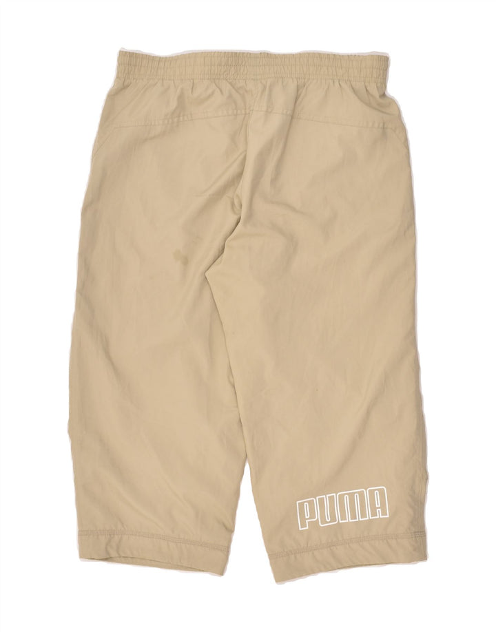 PUMA Mens Bermuda Sport Shorts Small Beige | Vintage Puma | Thrift | Second-Hand Puma | Used Clothing | Messina Hembry 