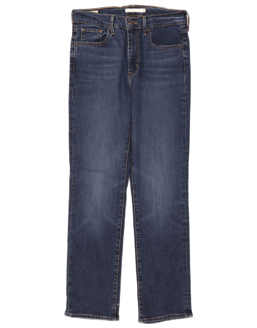 Levi's Womens 724 High Rise Straight Jeans W29 L28 Blue Lyocell