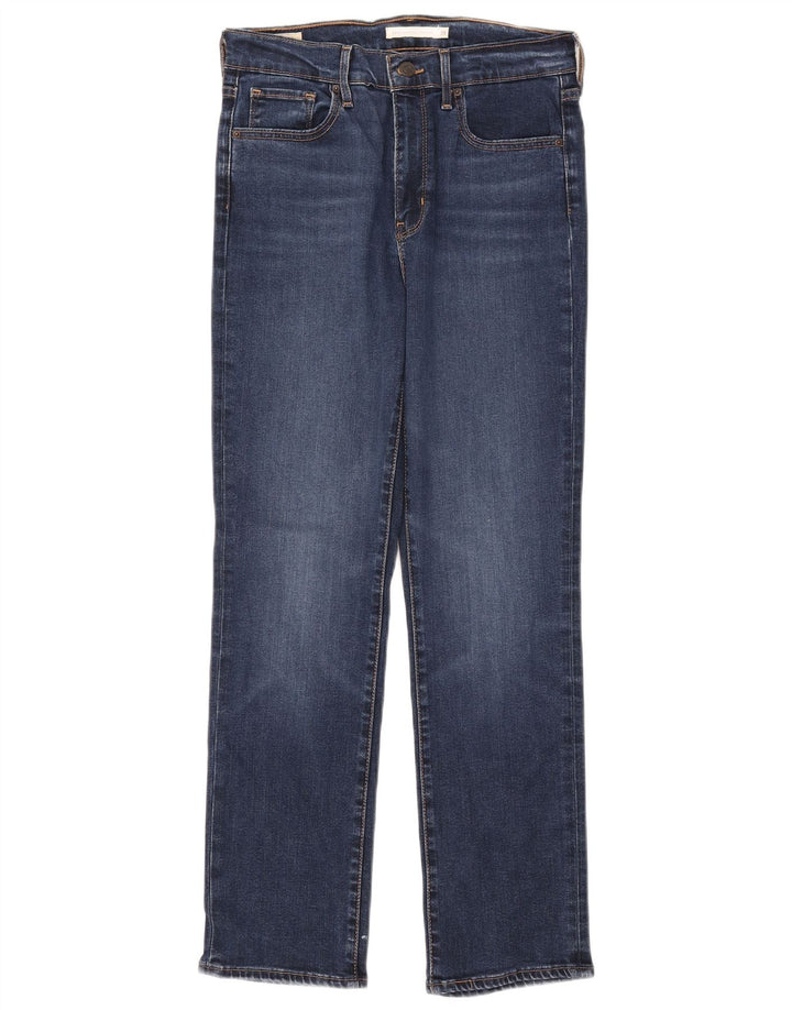 Levi's Womens 724 High Rise Straight Jeans W29 L28 Blue Lyocell