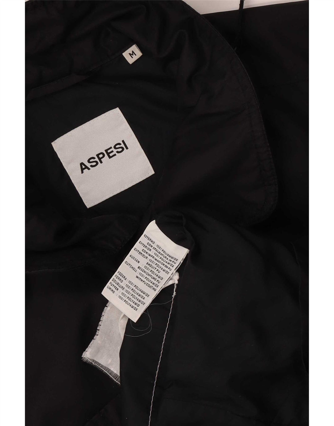 Aspesi Mens Utility Jacket UK 38 Medium Black Polyamide