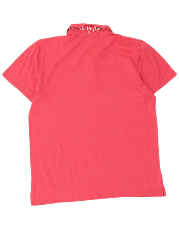 Guess By Marciano Mens Polo Shirt Large Pink