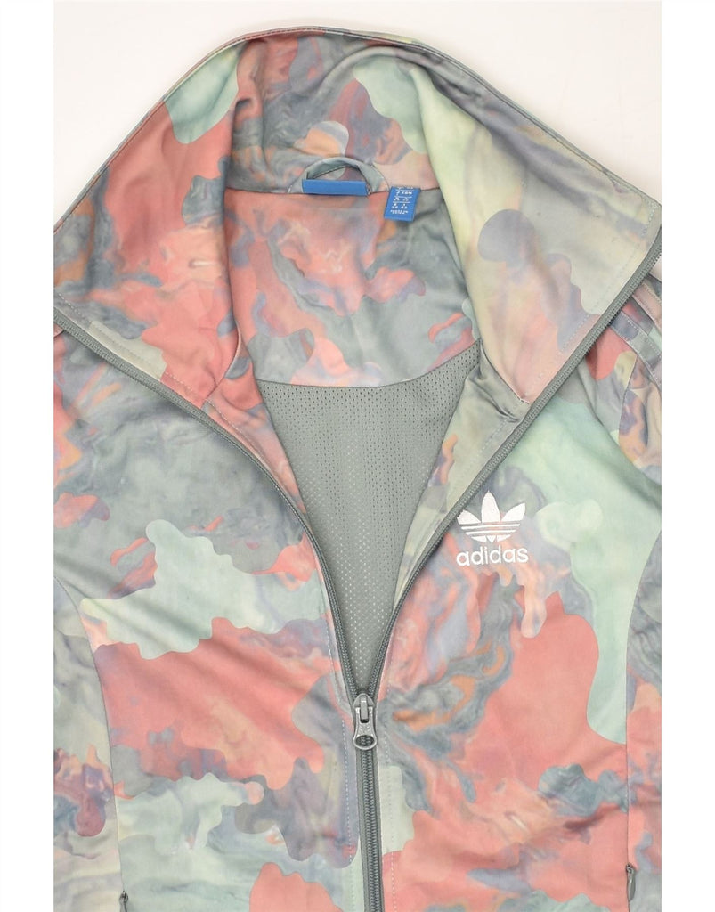 ADIDAS Womens Tracksuit Top Jacket UK 8 Small Green Camouflage Polyester | Vintage Adidas | Thrift | Second-Hand Adidas | Used Clothing | Messina Hembry 