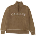 Camp David Mens Graphic Zip Neck Jumper Sweater 2XL Brown Cotton