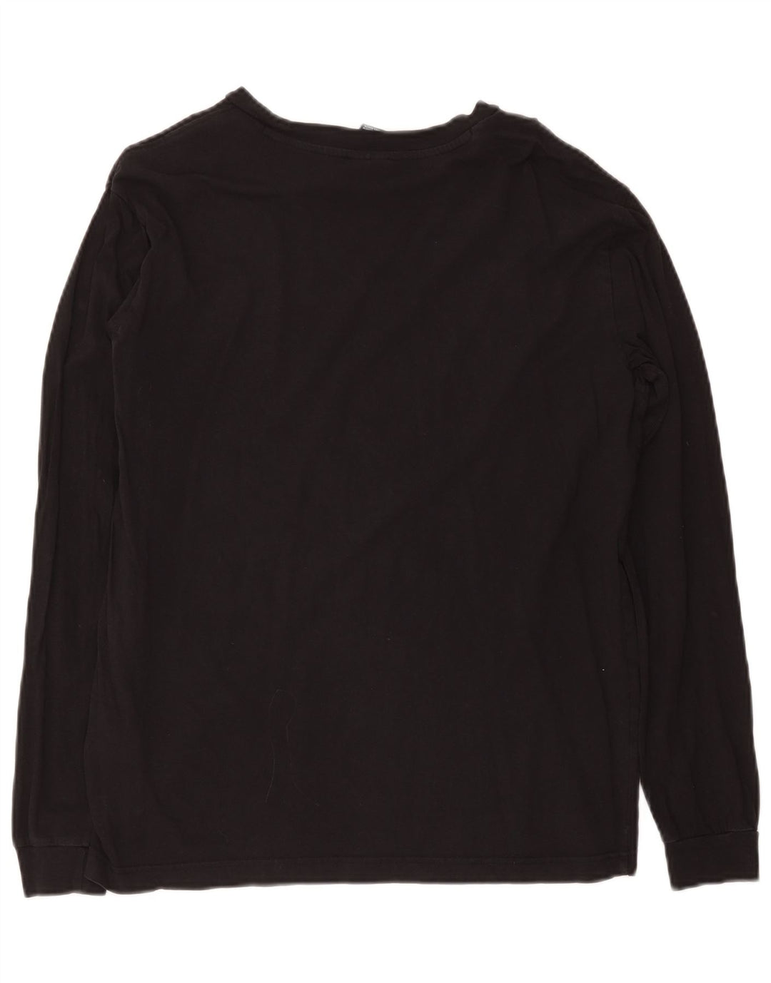 Champion Mens Graphic Top Long Sleeve Medium Black Cotton
