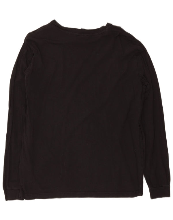 Champion Mens Graphic Top Long Sleeve Medium Black Cotton