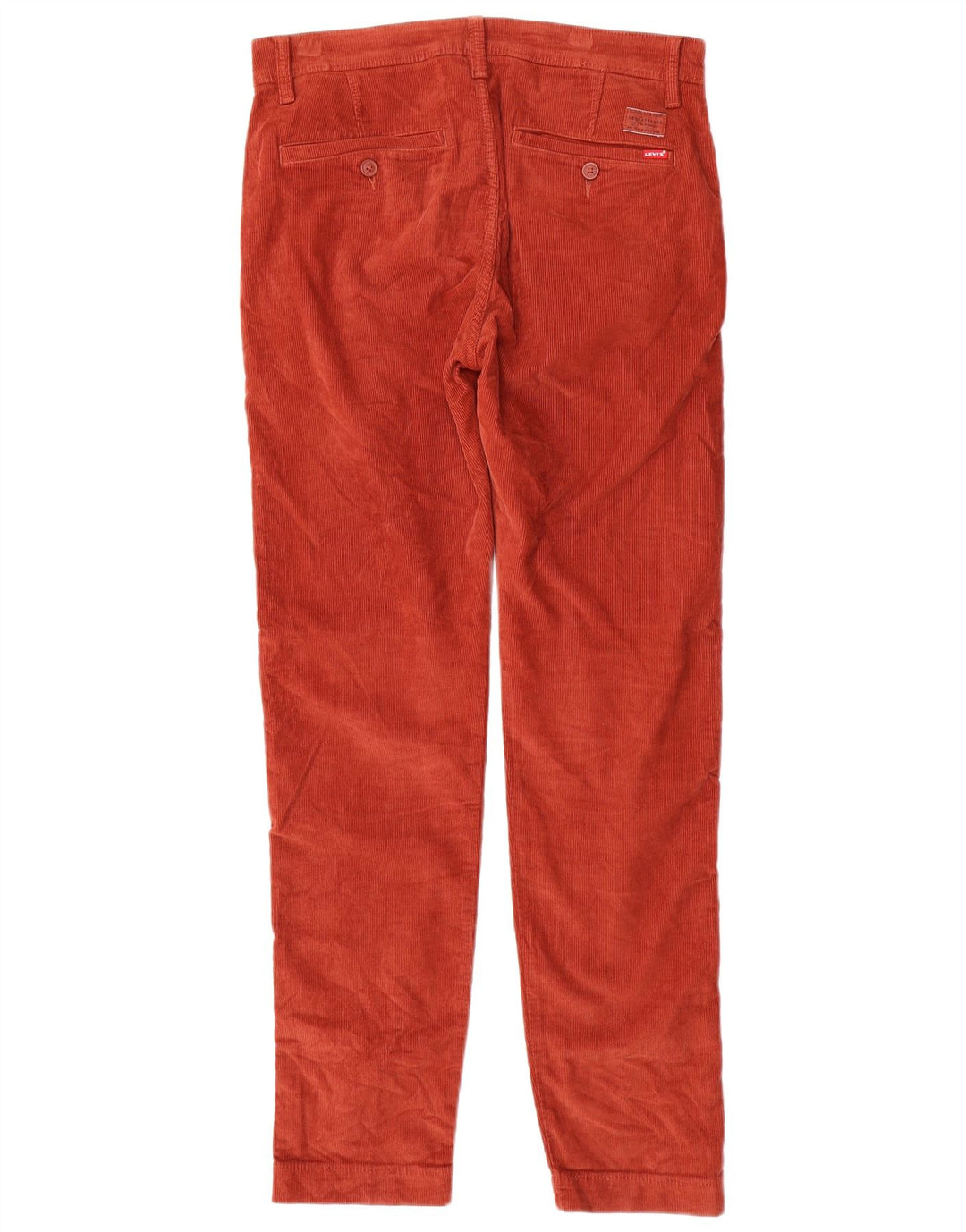 LEVI'S Mens Slim Tapered Corduroy Trousers W31 L32 Red Cotton