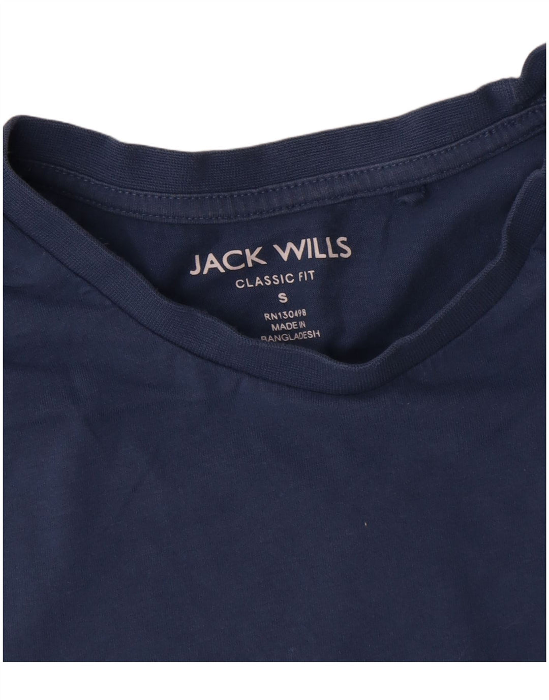 Jack Wills Mens Classic Fit T-Shirt Top Small Blue Cotton
