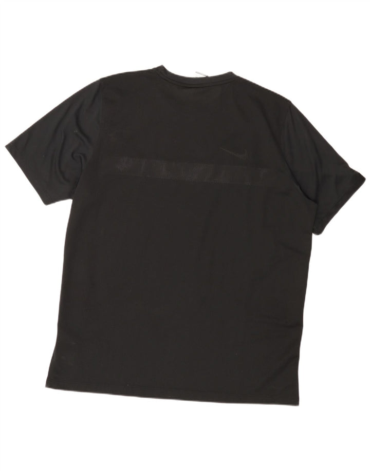 Nike Mens Dri Fit T-Shirt Top 2XL Black Colourblock Polyester