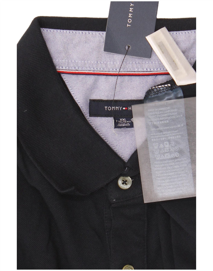 Tommy Hilfiger Mens Polo Shirt 2XL Navy Blue Cotton