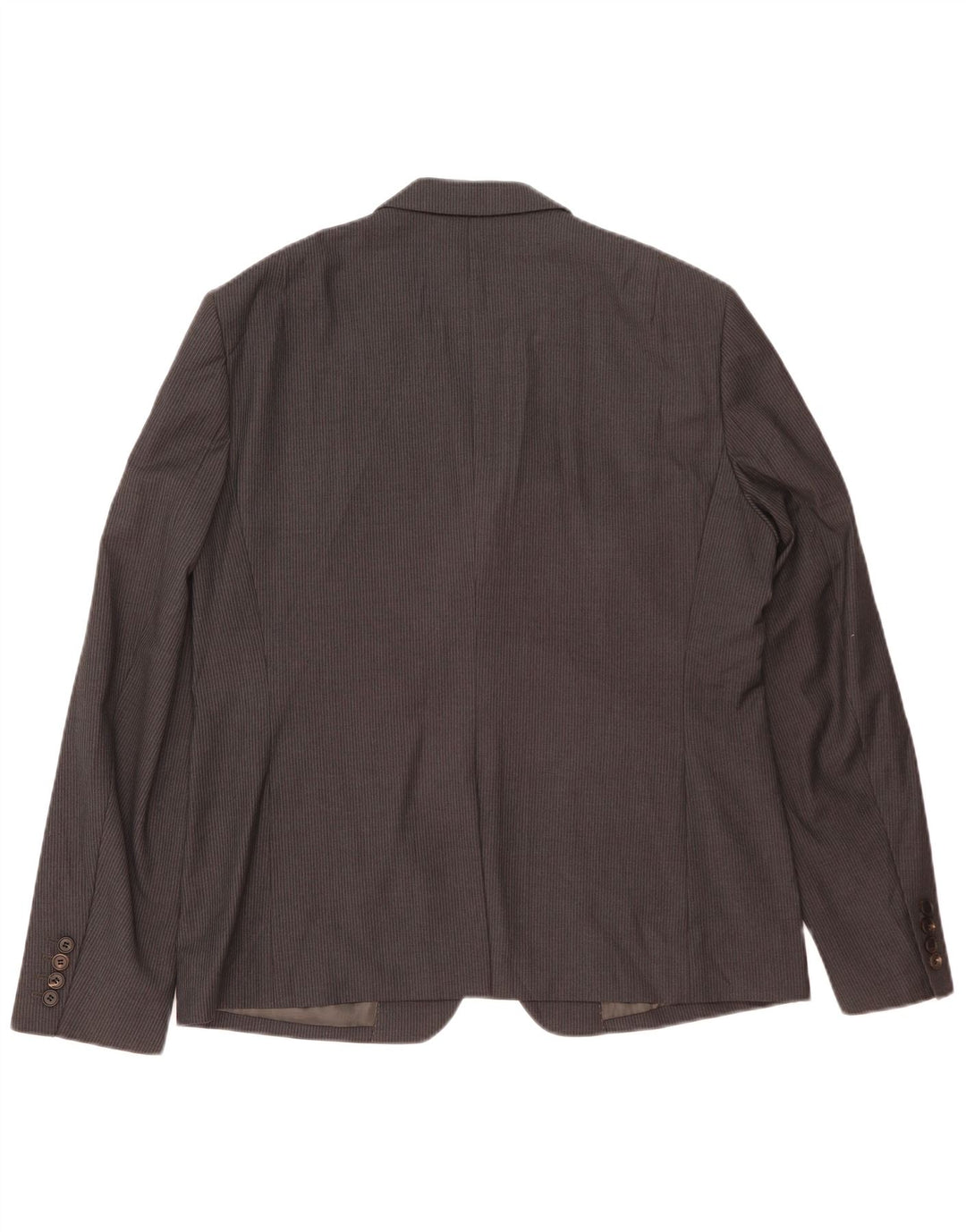 All Saints Mens 2 Button Blazer Jacket UK 42 XL Grey Pinstripe