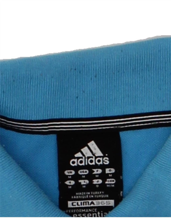 ADIDAS Mens Clima 365 Polo Shirt Medium Blue Vintage Adidas and Second-Hand Adidas from Messina Hembry 